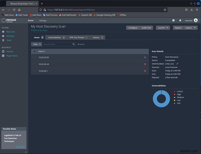 วิธีใช้ Nessus Vulnerability Scanner บน Linux 