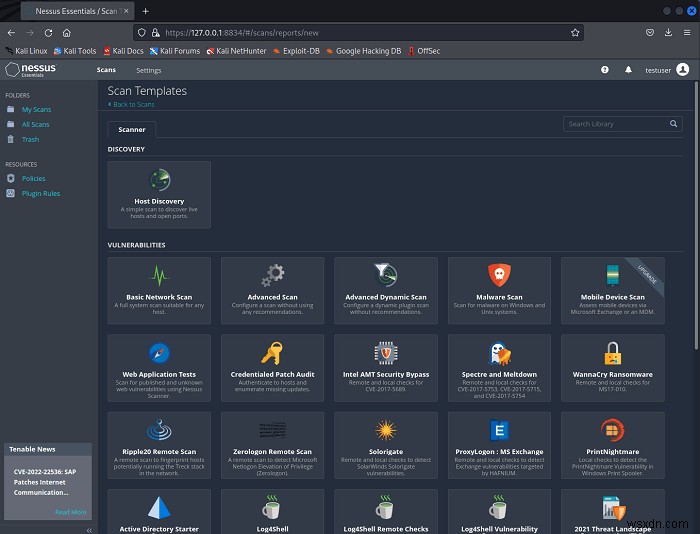 วิธีใช้ Nessus Vulnerability Scanner บน Linux 