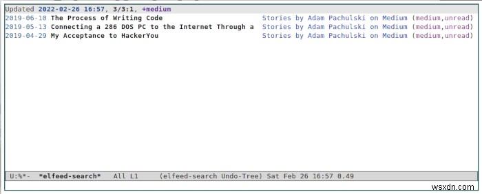 วิธีใช้ Emacs สำหรับ RSS กับ Elfeed 