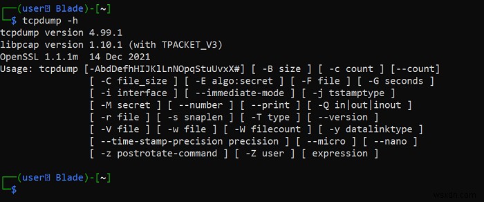 วิธีใช้ tcpdump สำหรับ Packet Capture 