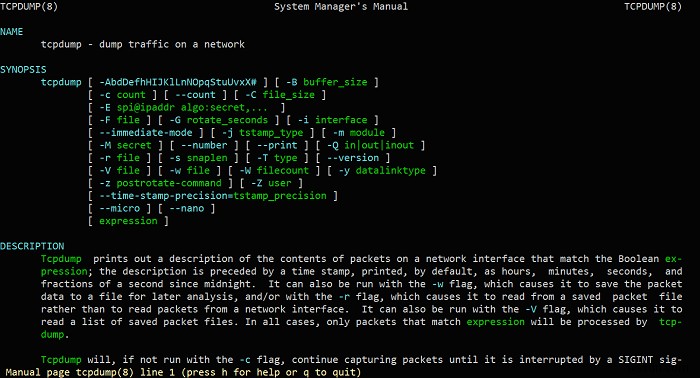 วิธีใช้ tcpdump สำหรับ Packet Capture 