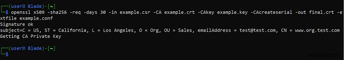 วิธีสร้างใบรับรอง SSL บน Linux โดยใช้ OpenSSL 