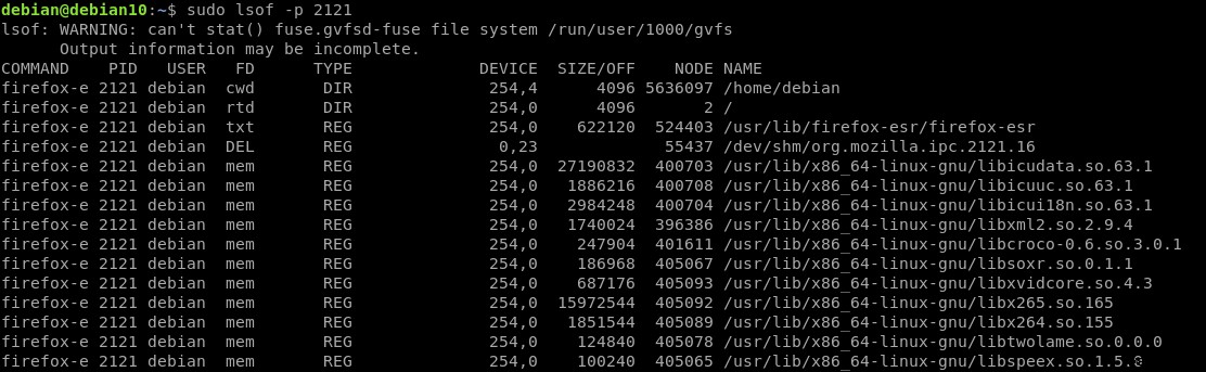 วิธีใช้คำสั่ง lsof ใน Linux เพื่อแสดงรายการไฟล์ที่เปิดอยู่ 