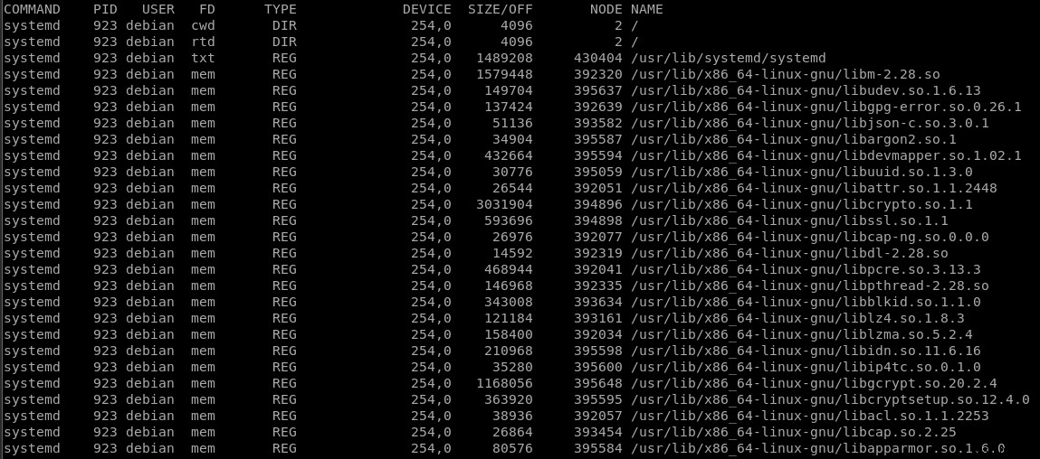 วิธีใช้คำสั่ง lsof ใน Linux เพื่อแสดงรายการไฟล์ที่เปิดอยู่ 