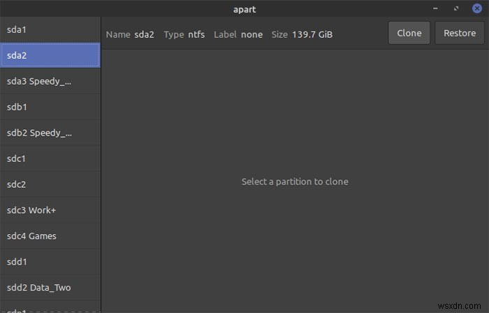 สำรองพาร์ติชั่นของคุณใน Linux อย่างง่ายดายด้วย Apart GTK 