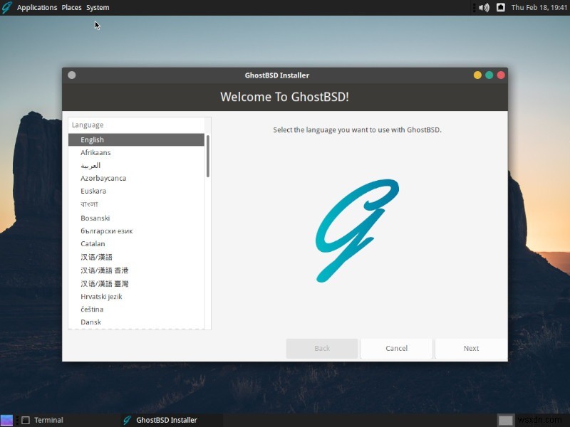 GhostBSD รีวิว:เรียบง่ายและน้ำหนักเบา 