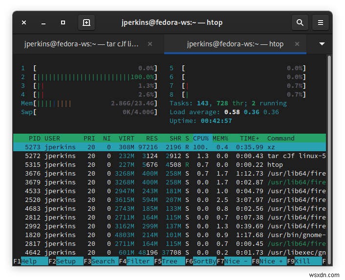 วิธีบีบอัดไฟล์เก็บถาวรโดยใช้แกนประมวลผล CPU ทั้งหมดที่มี Tar 