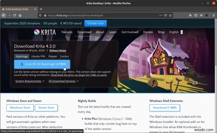 วิธีการติดตั้ง Krita เวอร์ชันล่าสุดใน Ubuntu 