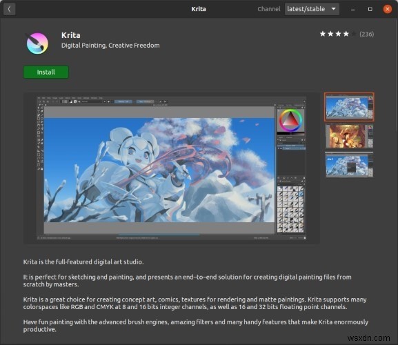 วิธีการติดตั้ง Krita เวอร์ชันล่าสุดใน Ubuntu 