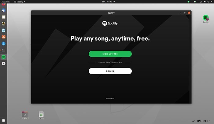 วิธีย่อขนาด Spotify ไปที่ System Tray ใน Linux 