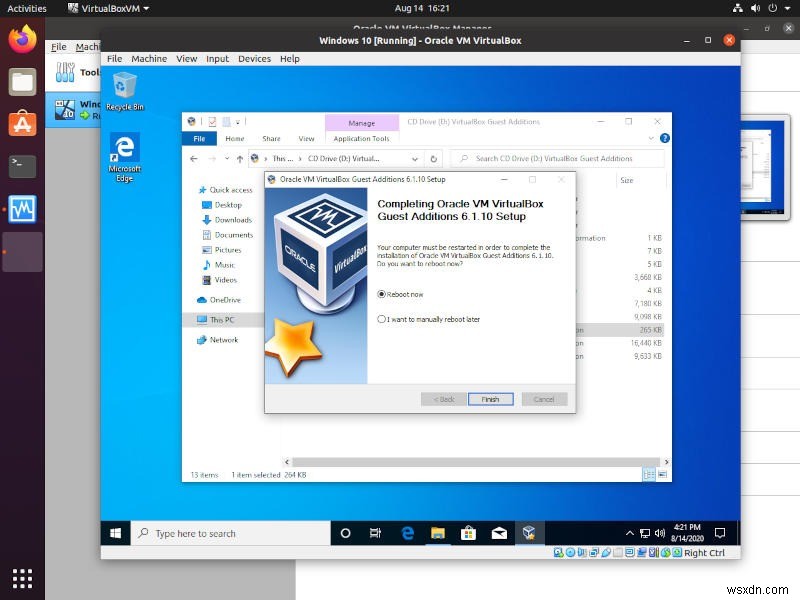 วิธีการติดตั้ง Windows ใน VirtualBox ใน Linux 