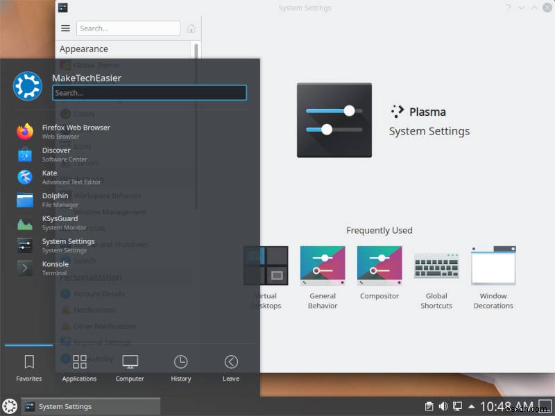 KDE Plasma Review:มีด Swiss Army ของเดสก์ท็อป 