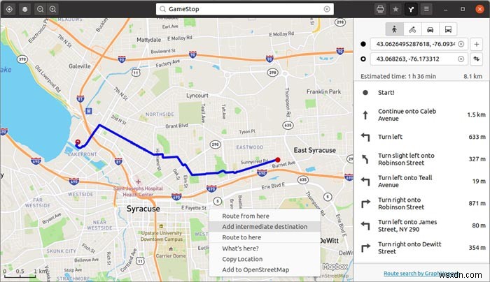 วิธีดาวน์โหลด Gnome Maps และส่งออกเส้นทางเป็น PDF 