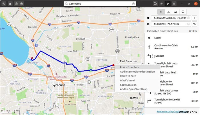 วิธีดาวน์โหลด Gnome Maps และส่งออกเส้นทางเป็น PDF 