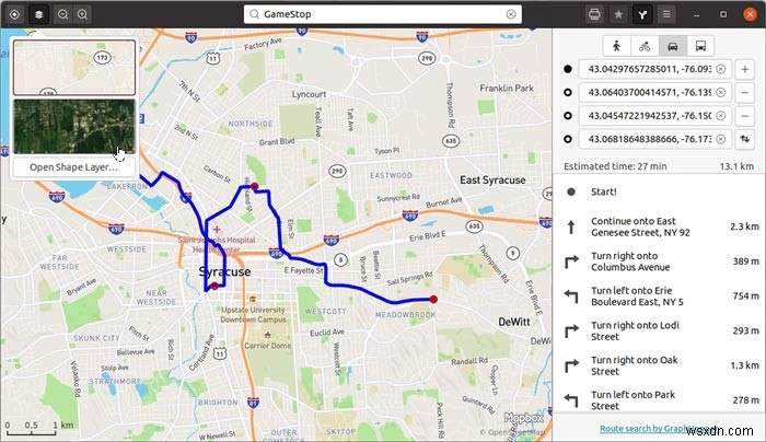 วิธีดาวน์โหลด Gnome Maps และส่งออกเส้นทางเป็น PDF 