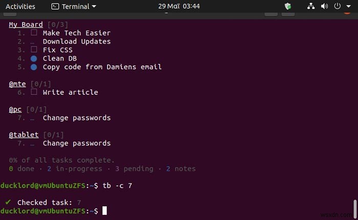 วิธีจัดการงานของคุณใน Terminal ด้วย Taskbook 