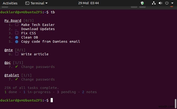 วิธีจัดการงานของคุณใน Terminal ด้วย Taskbook 