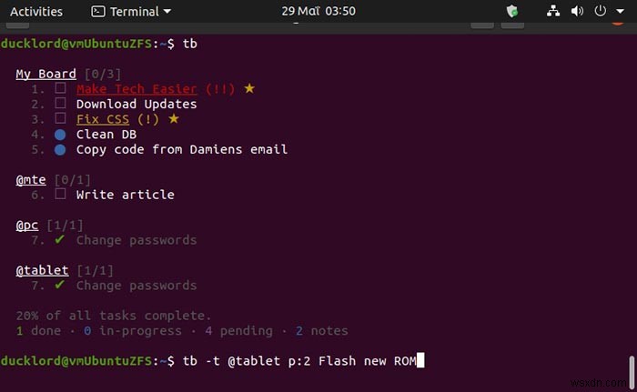 วิธีจัดการงานของคุณใน Terminal ด้วย Taskbook 