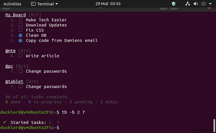 วิธีจัดการงานของคุณใน Terminal ด้วย Taskbook 