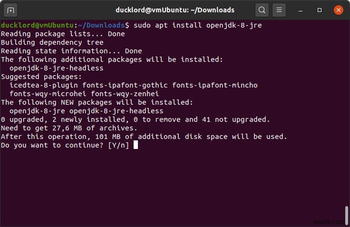 วิธีการติดตั้ง Java Runtime ใน Ubuntu 