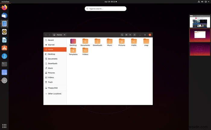 วิธีทำงานกับพื้นที่ทำงานใน Gnome 