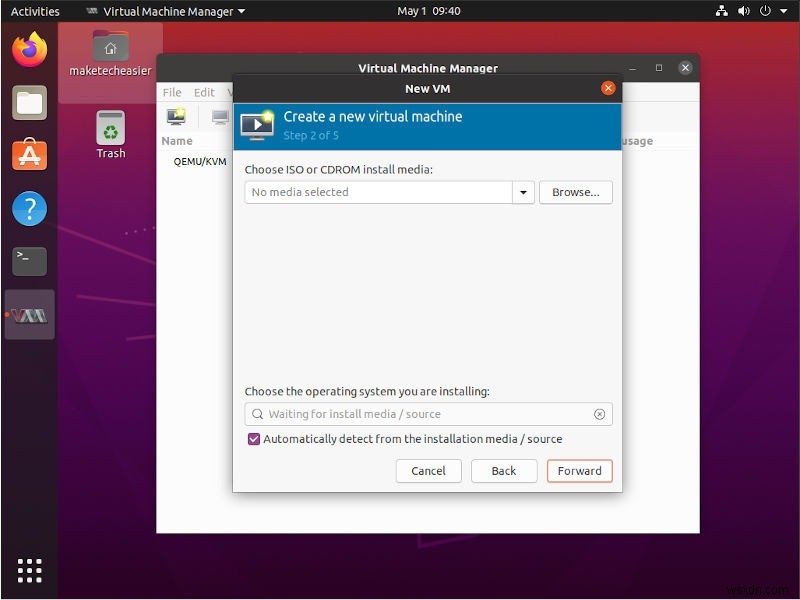 วิธีเริ่มต้นใช้งาน Virtual Machine Manager ใน Linux 