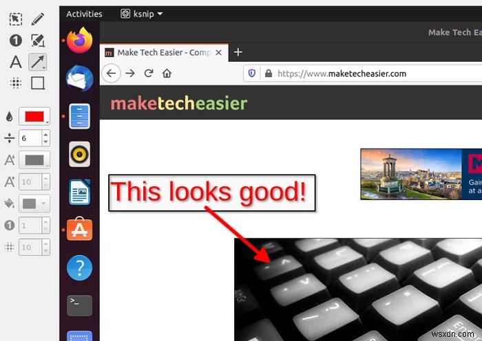 วิธีถ่ายและใส่คำอธิบายประกอบภาพหน้าจอด้วย Ksnip ใน Linux 