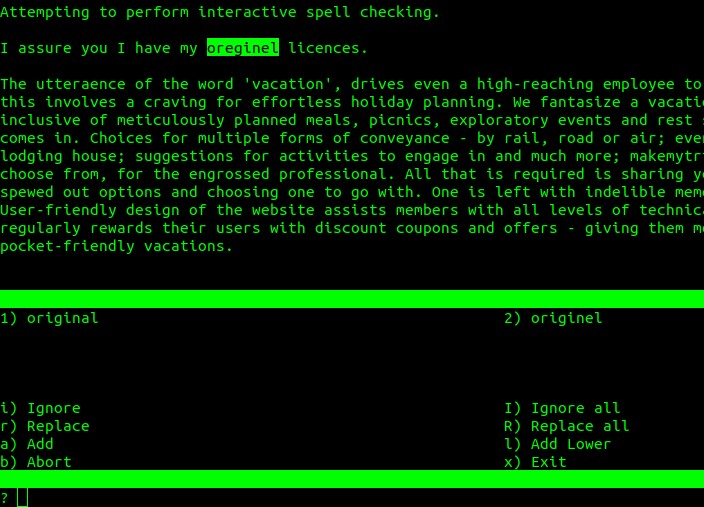 วิธีตรวจสอบการสะกดใน Linux Terminal 
