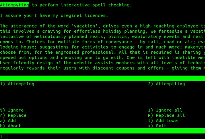 วิธีตรวจสอบการสะกดใน Linux Terminal 