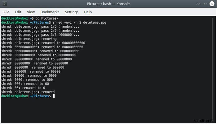 วิธีลบไฟล์อย่างสมบูรณ์ใน Linux 