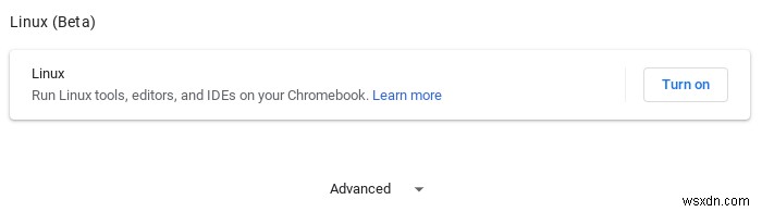 วิธีเปิดใช้งานโหมดแอป Linux บน Chromebook 