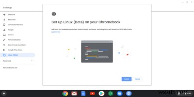 วิธีเปิดใช้งานโหมดแอป Linux บน Chromebook 