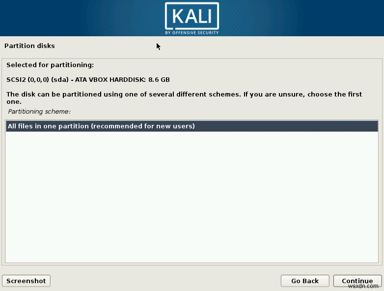 วิธีการติดตั้ง Kali Linux 