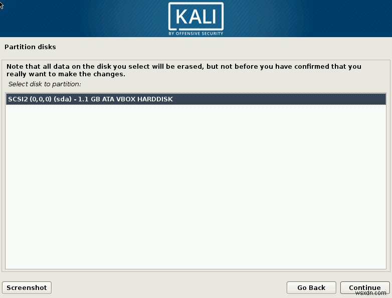 วิธีการติดตั้ง Kali Linux 