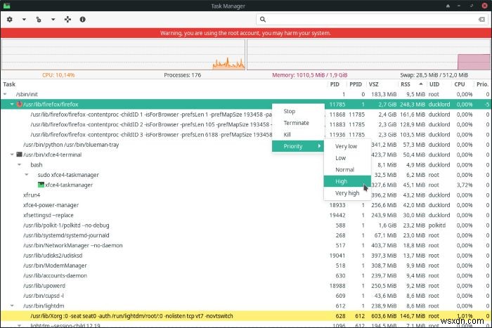 วิธีจัดการกระบวนการทำงานของคุณด้วย Task Manager ของ XFCE 