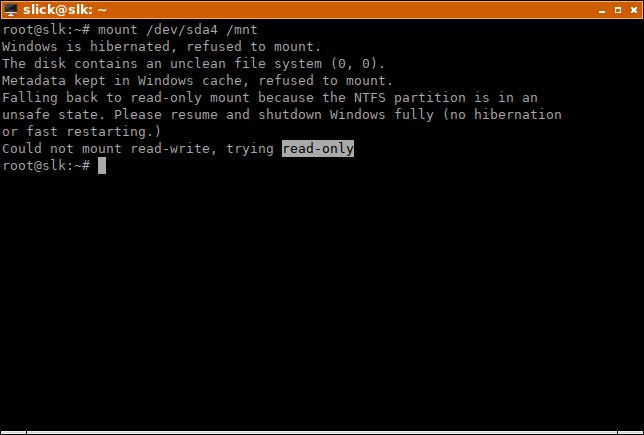 วิธีเขียน Windows Partition ใน Linux 