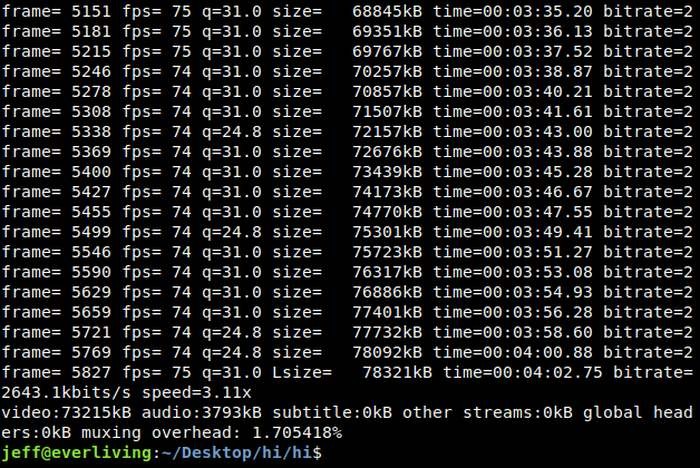 วิธีลดขนาดไฟล์วิดีโอโดยใช้ FFMPEG จาก Linux Terminal 