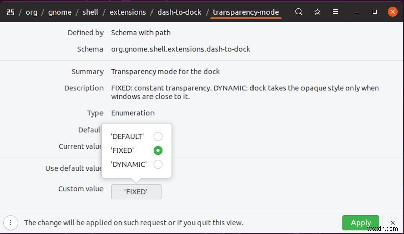 วิธีเปิดใช้งาน Dynamic Transparency Ubuntu 