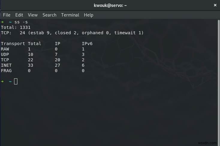 วิธีใช้คำสั่ง ss เพื่อตรวจสอบการเชื่อมต่อเครือข่ายใน Linux 