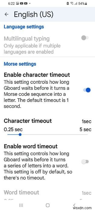 วิธีพิมพ์รหัสมอร์สใน Gboard App 