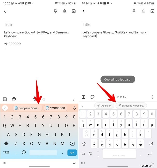 Gboard กับ Samsung Keyboard กับ SwiftKey:อันไหนดีที่สุด? 