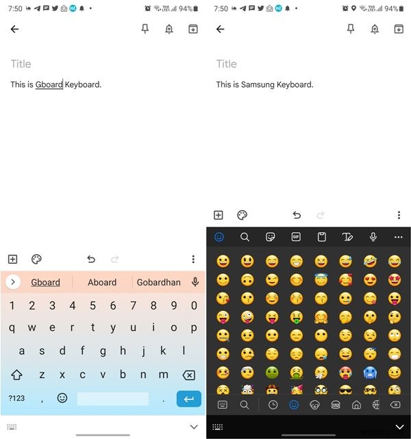 Gboard กับ Samsung Keyboard กับ SwiftKey:อันไหนดีที่สุด? 