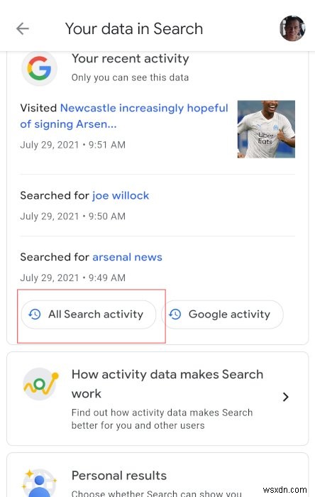 วิธีลบประวัติการค้นหา Google ของคุณ 