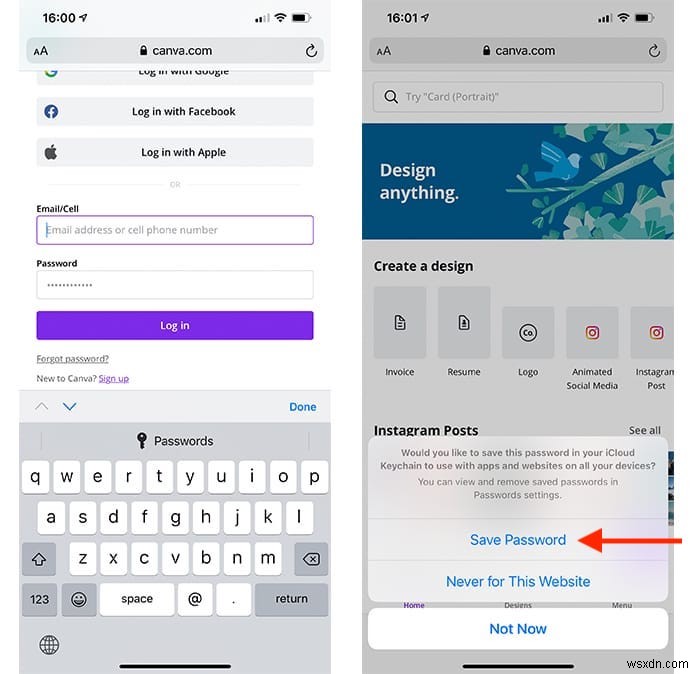 วิธีสร้าง Mobile Safari บันทึกรหัสผ่านของคุณบน iOS 