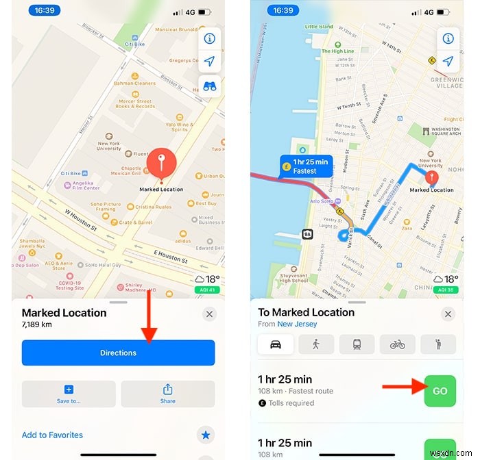 วิธีปักหมุดใน Apple Maps บน iPhone 