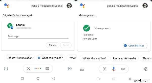 วิธีส่งและอ่านข้อความด้วย Google Assistant บน Android 