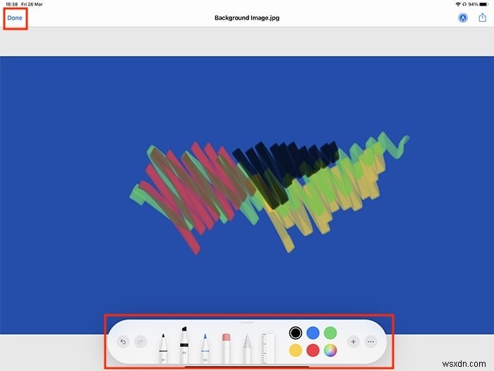 วิธีใช้มาร์กอัปบนเอกสารบน iPad Pro 