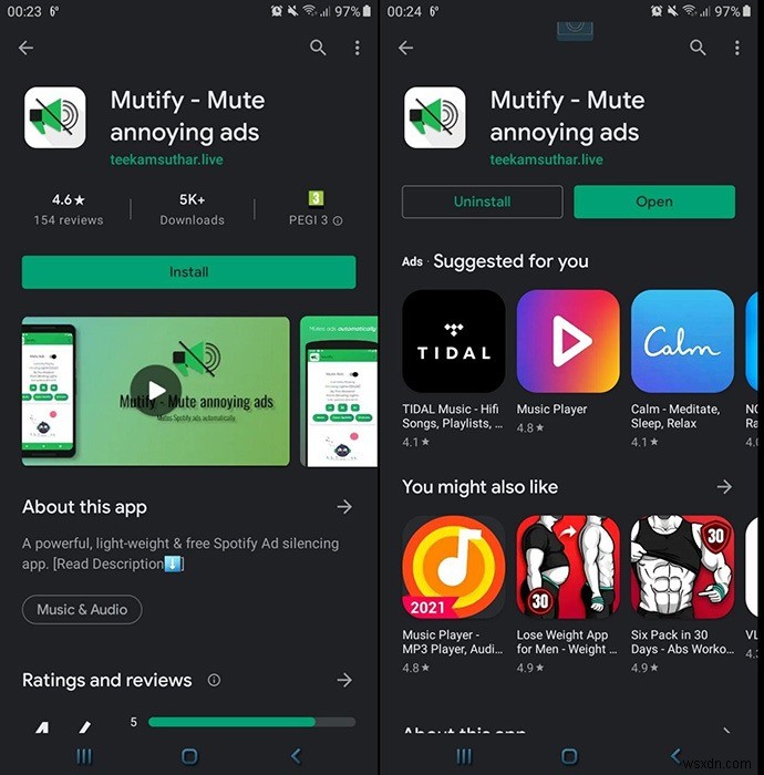 วิธีปิดเสียงโฆษณา Spotify บน Android 