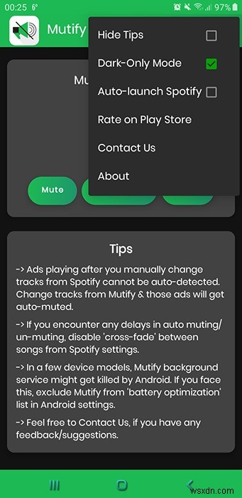 วิธีปิดเสียงโฆษณา Spotify บน Android 