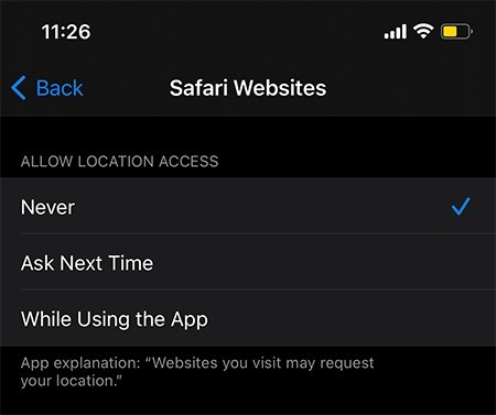 วิธีบล็อกการเข้าถึงกล้อง ไมโครโฟน และตำแหน่งใน Safari สำหรับ iOS 